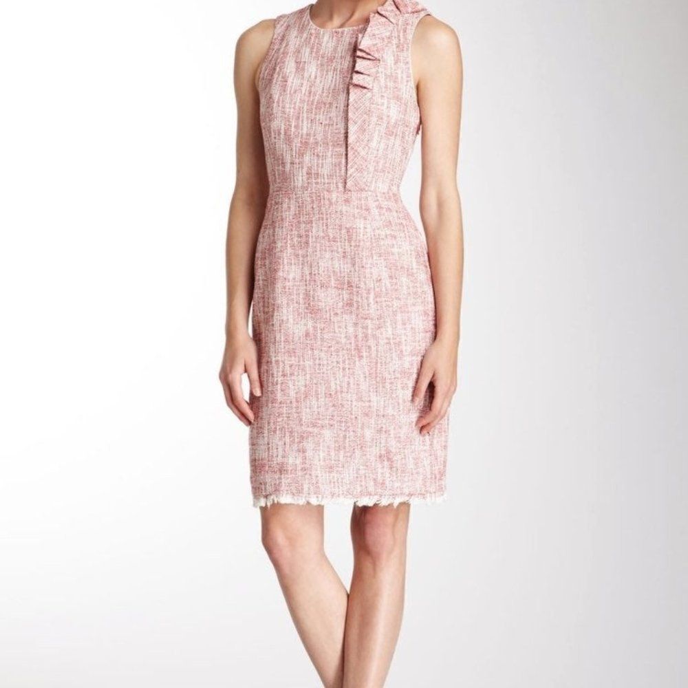 NWOT 2b Rych Pink Tweed Sleeveless Dress Size 4